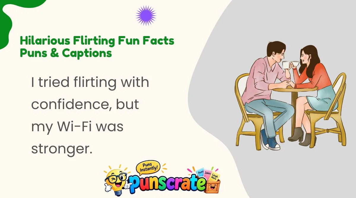 Hilarious Flirting Fun Facts Puns & Captions 