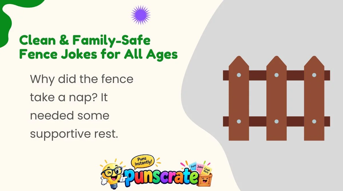 Clean & Family-Safe Fence Jokes for All Ages 