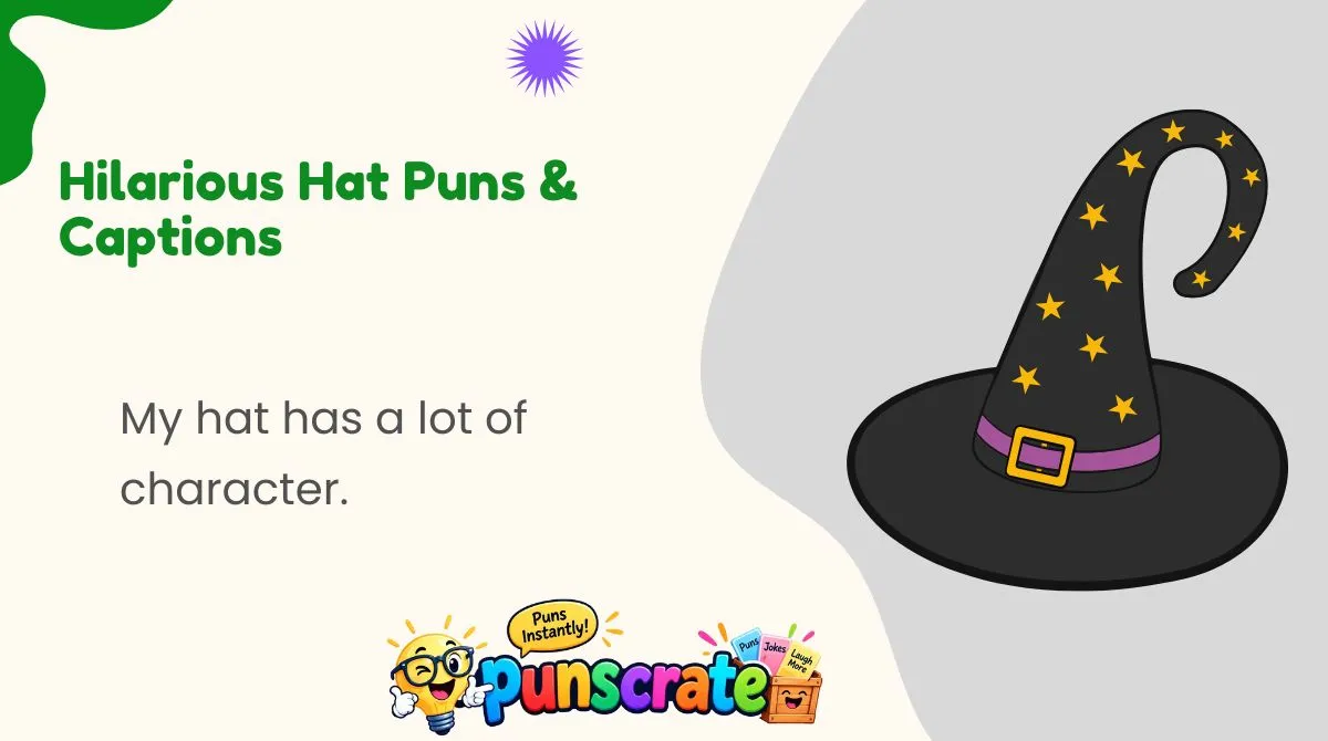 Hilarious Hat Puns & Captions 