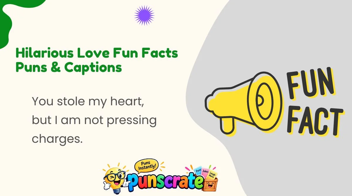 Hilarious Love Fun Facts Puns & Captions
